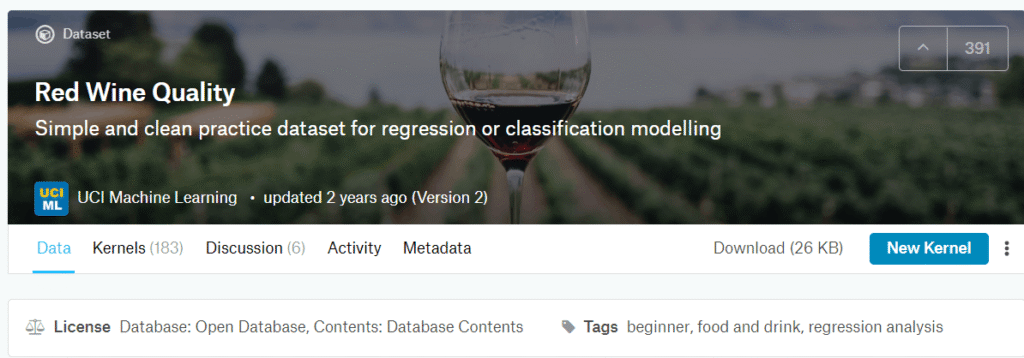 Red wine Kaggle