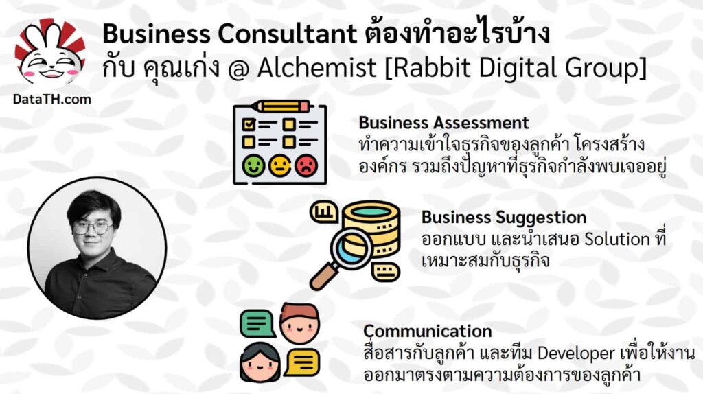 business consultant work data