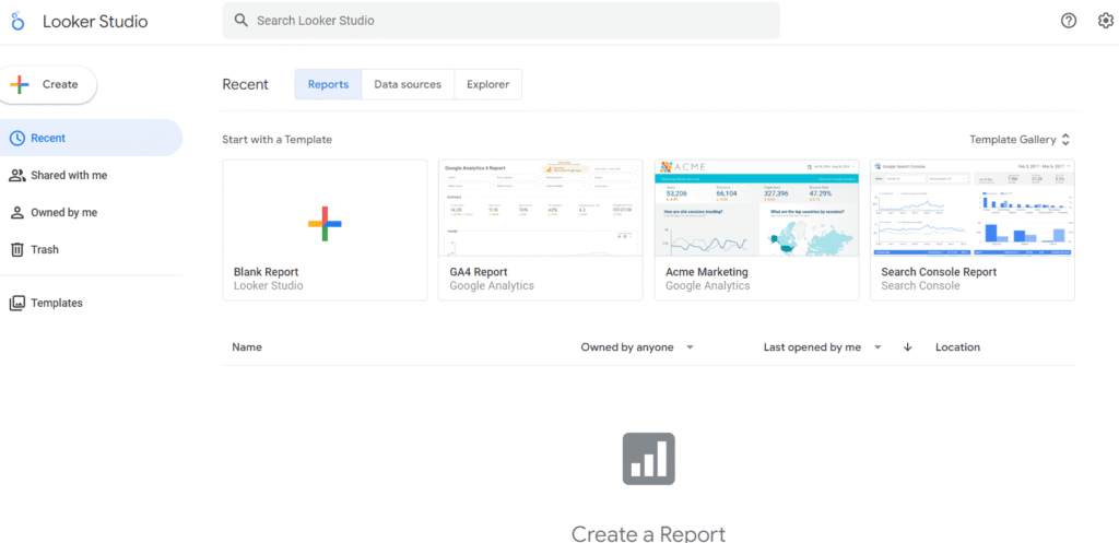 self service data google data studio